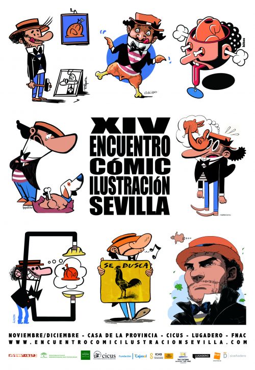 Cartel XIV Encuentro Cómic de la Ilustración de Sevilla