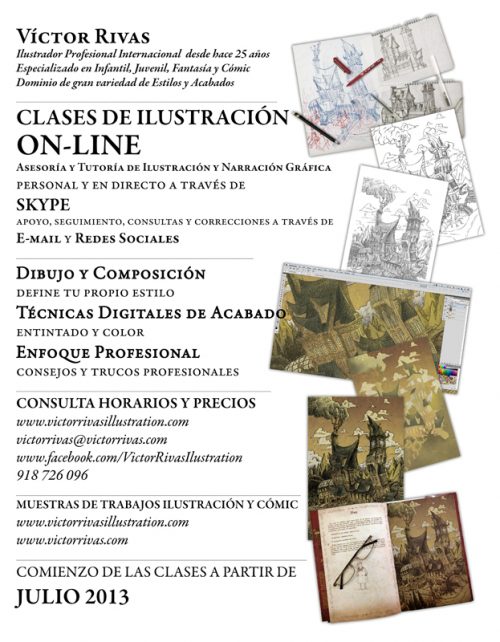 Clases de dibujo e ilustración on-line de Víctor Rivas‏