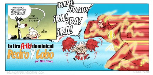 La tira Friki dominical de Pedro y Lobo: Se busca animador de Flash