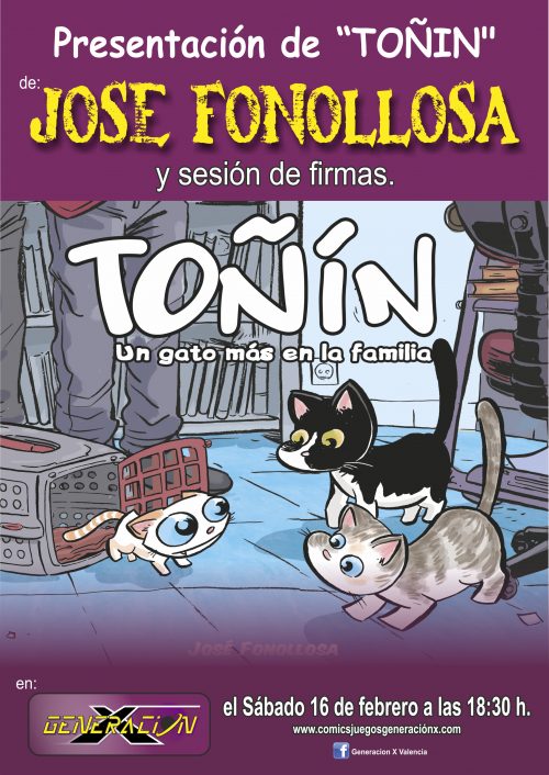 Presentación de “Toñín un gato más en la familia” en Valencia