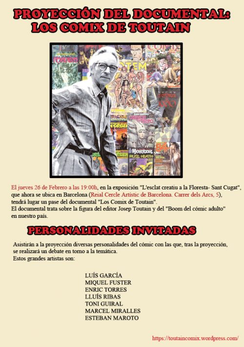 Pase exclusivo del Documental “Los Comix de Toutain” en Barcelona