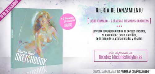 Ediciones Babylon lanza Sketchbook, el nuevo libro de arte de Marta Nael