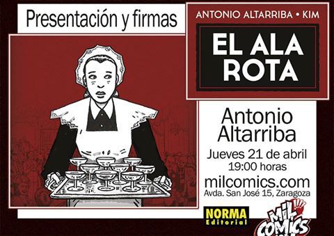 Presentación de ‘El ala rota’ de Antonio Altarriba en Zaragoza