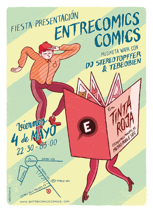 Fiesta presentación de ENTRECOMICS COMICS en Barcelona