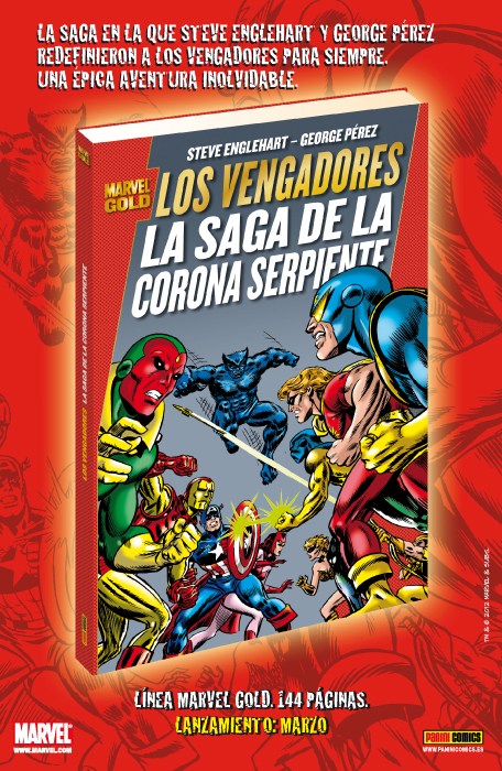 Novedad Panini Marvel Gold: Los Vengadores – La saga de la Corona Serpiente