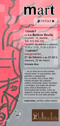 Agenda: Exposición de Julio Fernando Martínez Fernández “Mart” en Madrid