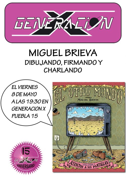 Agenda: Miguel Brieva en la librería Generación X
