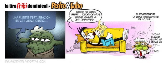 La tira Friki dominical de Pedro y Lobo: El despertar de las cenas